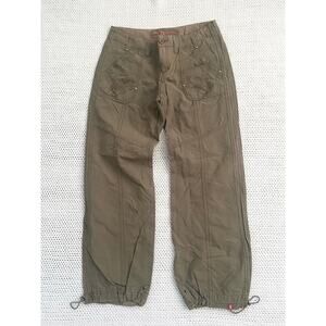 EDC by Esprit Khaki Tan Green Cargo Utility Y2K Vintage Skater Grunge Size 42 M